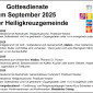 Gottesdienste im September 2025