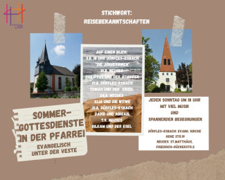 Sommergottesdienste der Pfarrei Evangelisch unter der Veste 2025